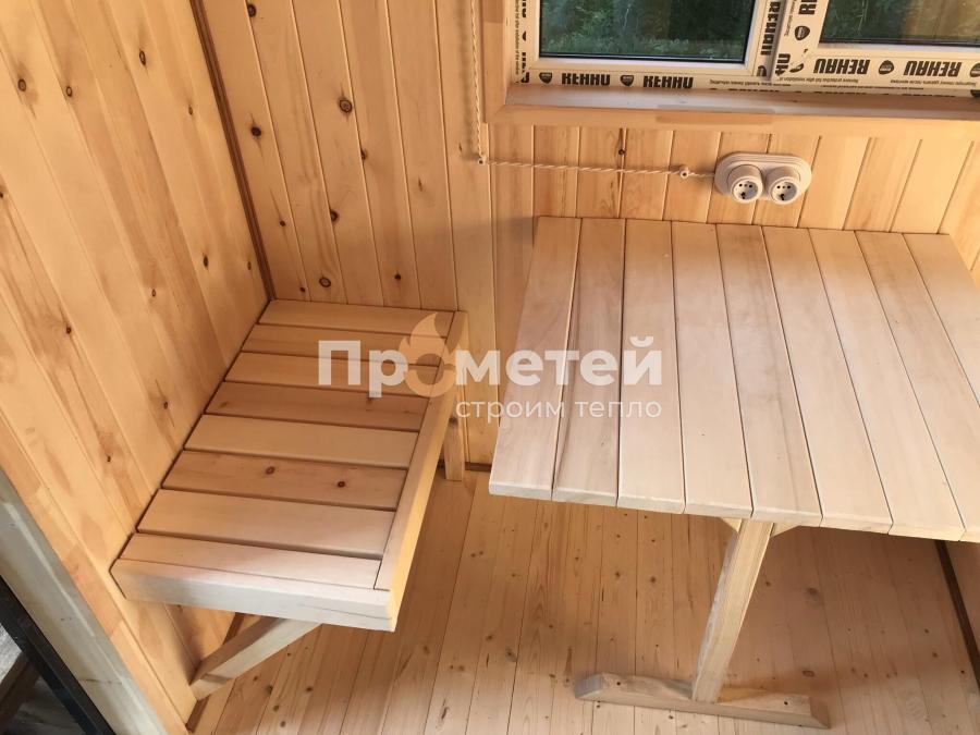 Каркасная баня 2.5x6 метров