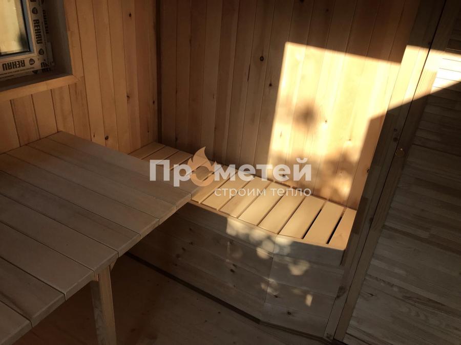 Каркасная баня 2.5x6 метров