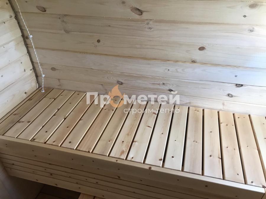 Квадро баня бочка 6 метров с боковым входом