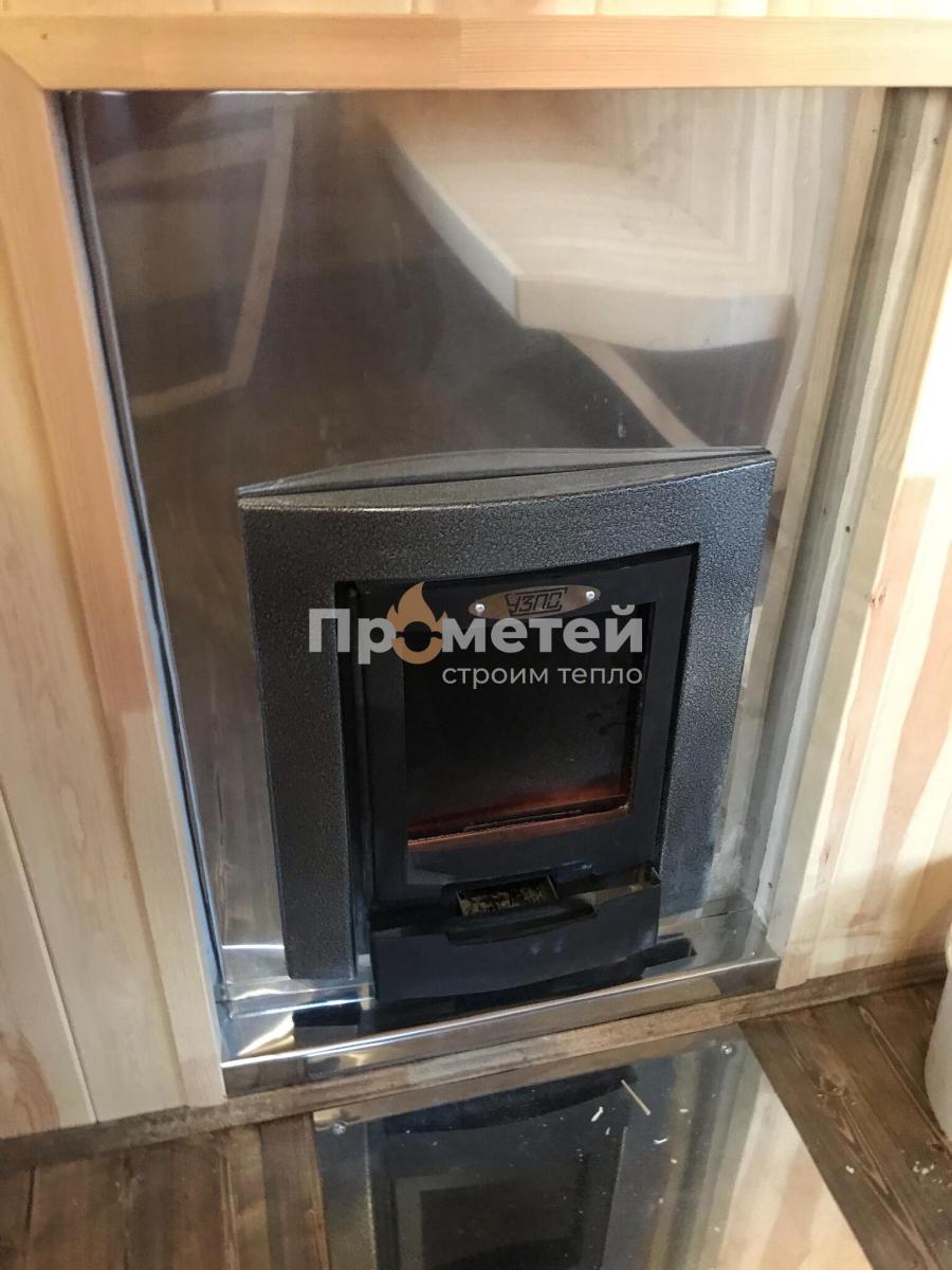 Каркасная баня 3x6 метров с террасой