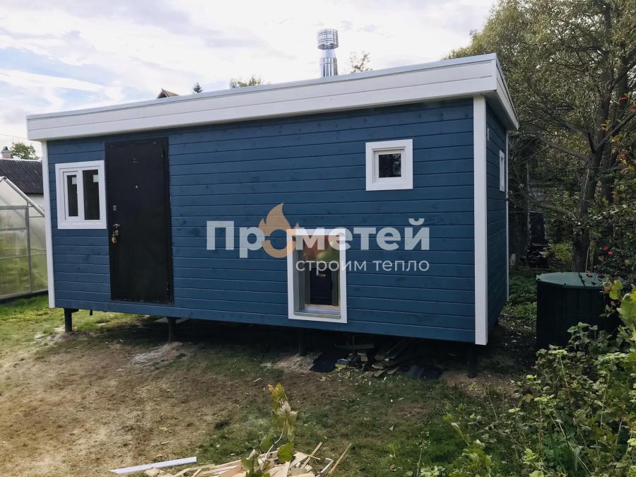 Каркасная баня 2.8x6 метров