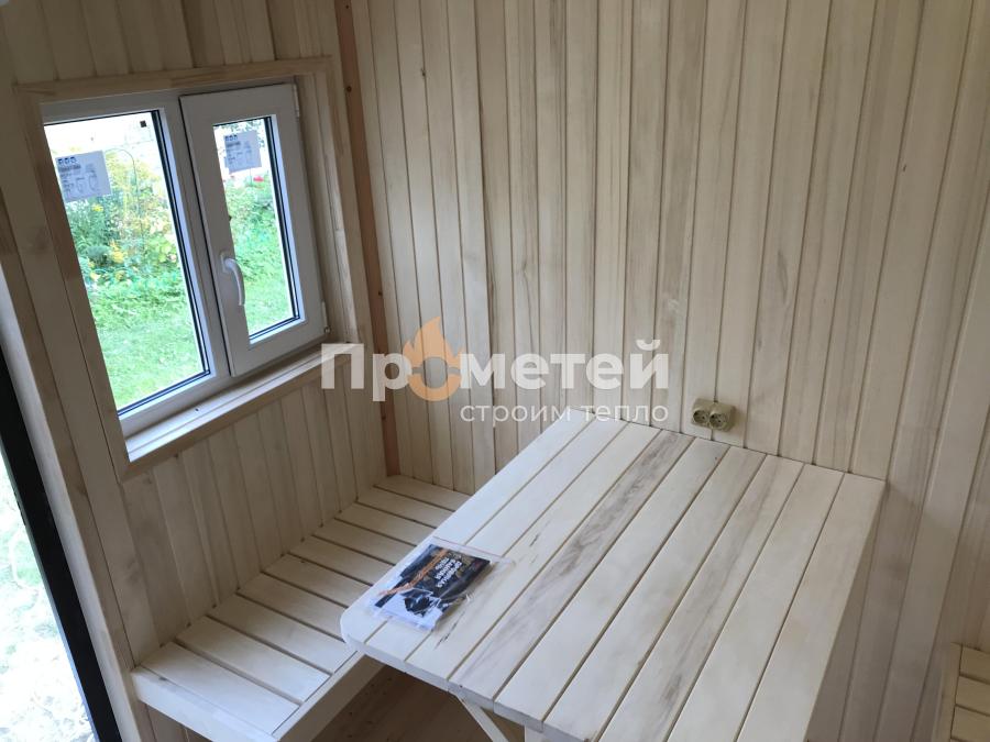 Каркасная баня 2.8x6 метров