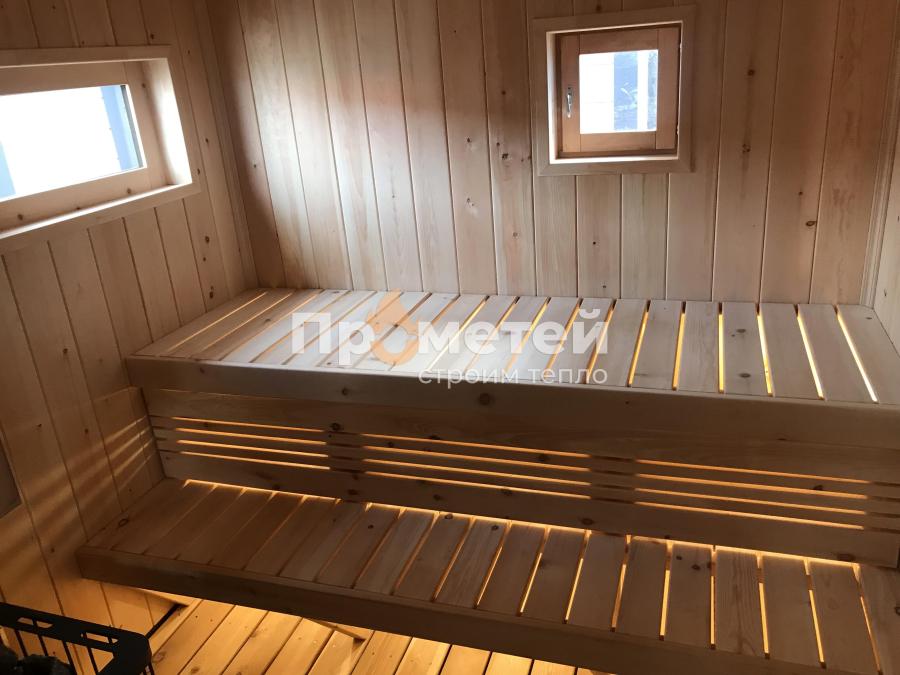 Каркасная баня Норд 2.5x6 метров