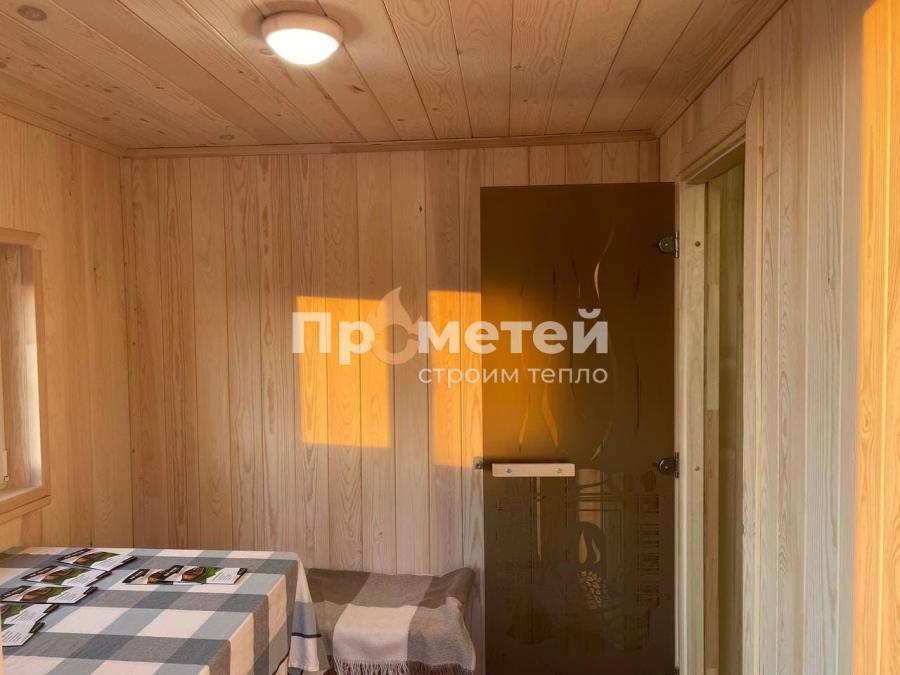 Каркасная баня Сканди 2.4x6 метров с террасой