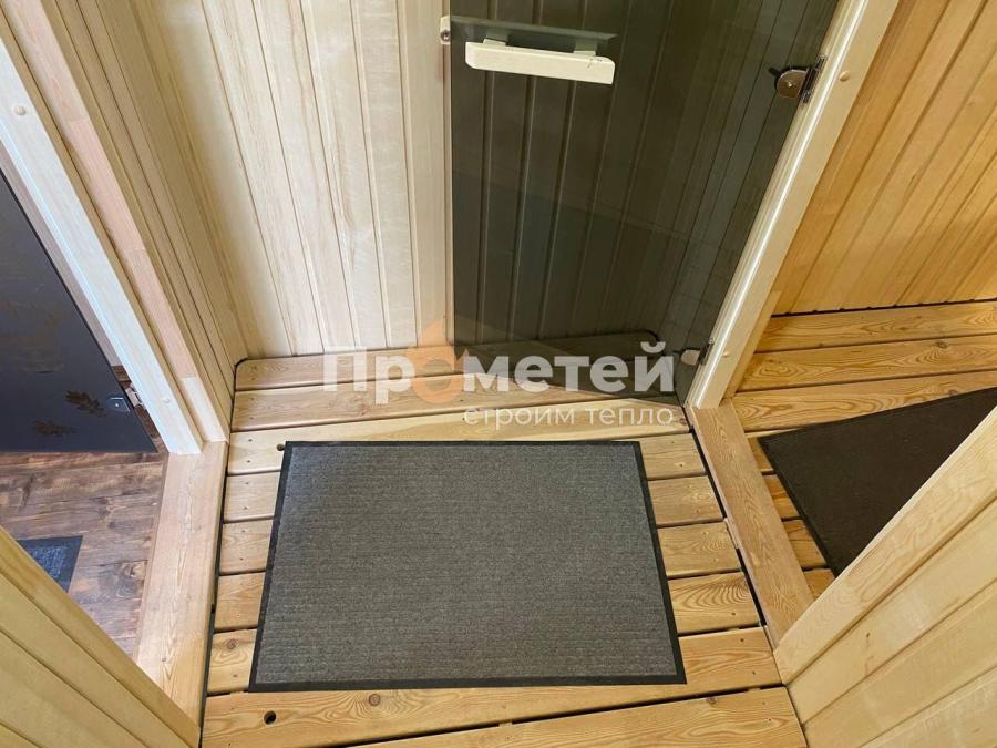 Каркасная баня Сканди 2.4x6 метров с террасой