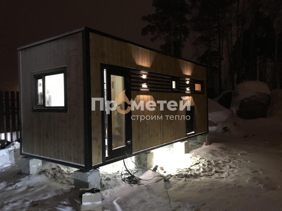 Каркасная баня Норд 2.5x6 метров