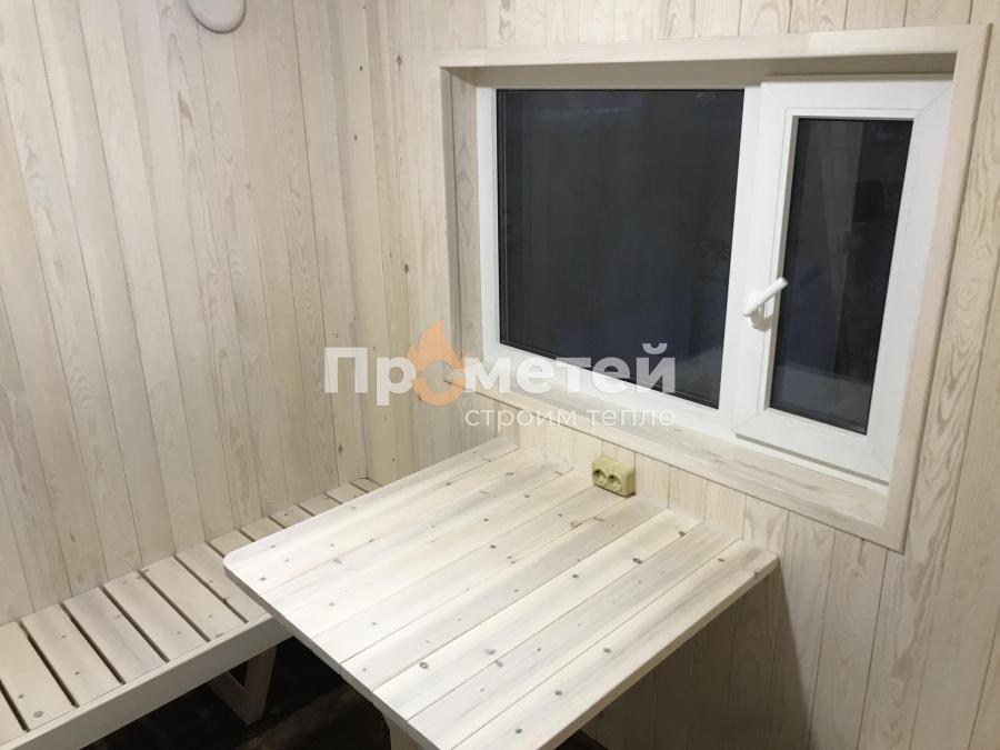 Каркасная баня Норд 2.5x6 метров с навесами