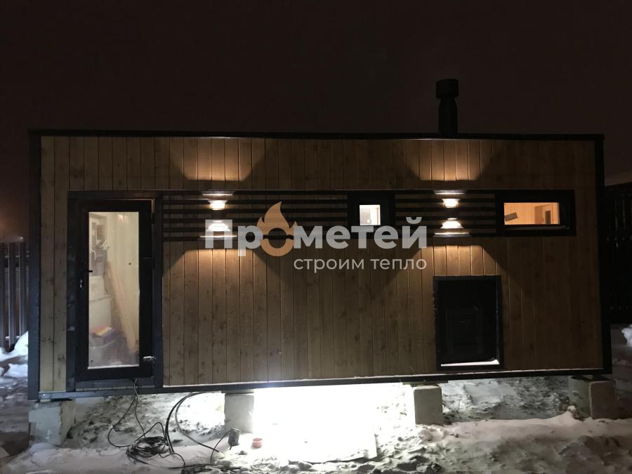 Каркасная баня Норд 2.5x6 метров