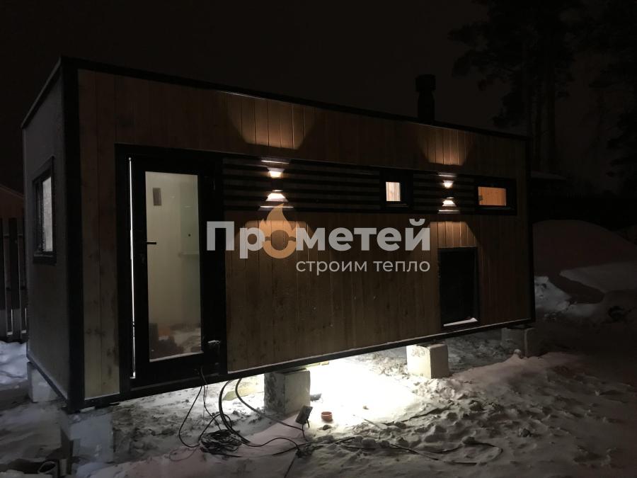 Каркасная баня Норд 2.5x6 метров