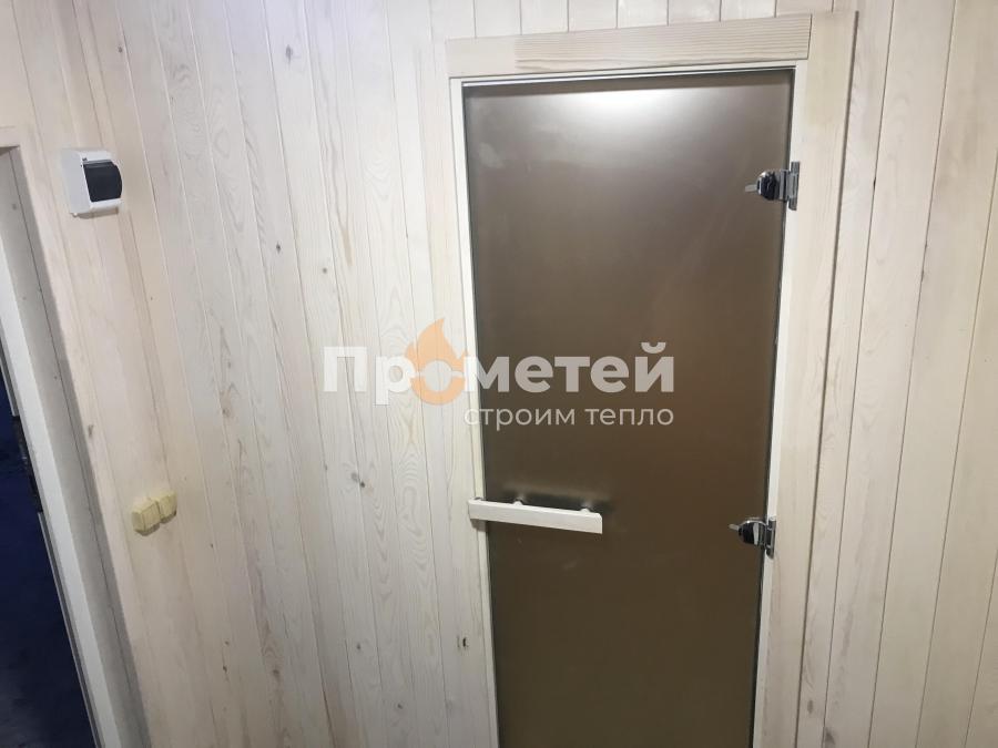 Каркасная баня Норд 2.5x6 метров с навесами