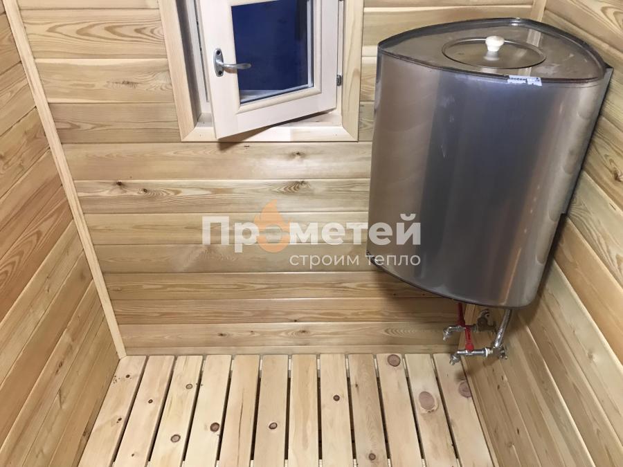 Каркасная баня Норд 2.5x6 метров с навесами