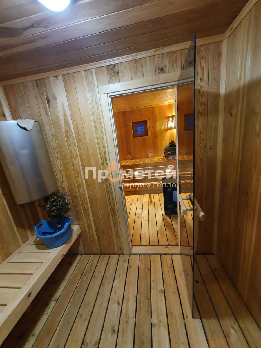 Г-образная каркасная баня Норд 2.5x6 метров с модулем 2.5x3 метра