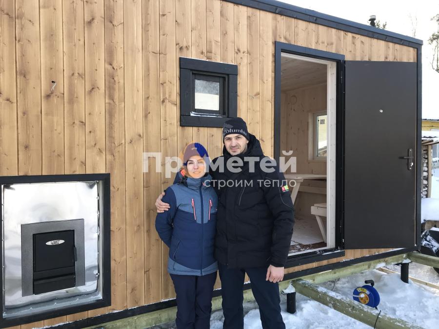 Каркасная баня Норд 2.5х6 метров