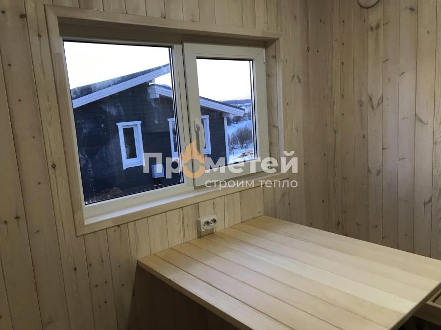 Каркасная баня Норд 2.5x6 метров