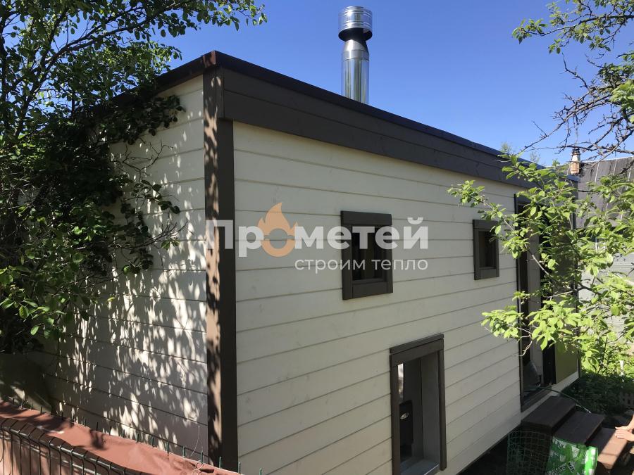 Каркасная баня Сканди 2.4x6 метров