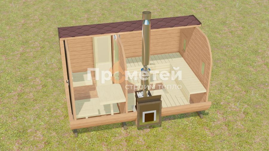 Квадро баня бочка 3 метра