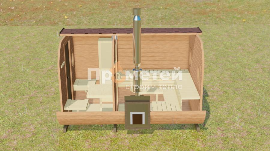 Квадро баня бочка 3 метра