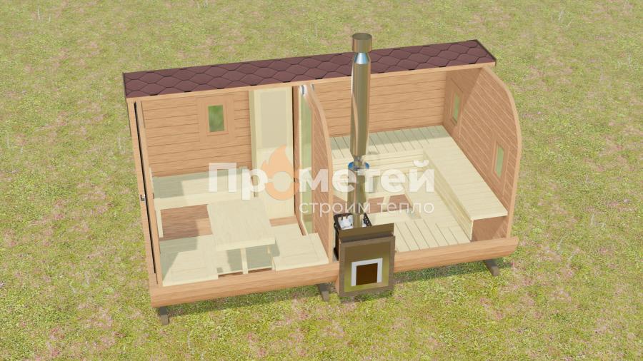 Квадро баня бочка 4 метра