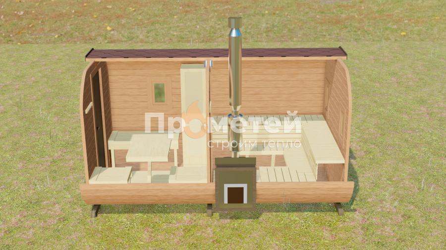 Квадро баня бочка 4 метра