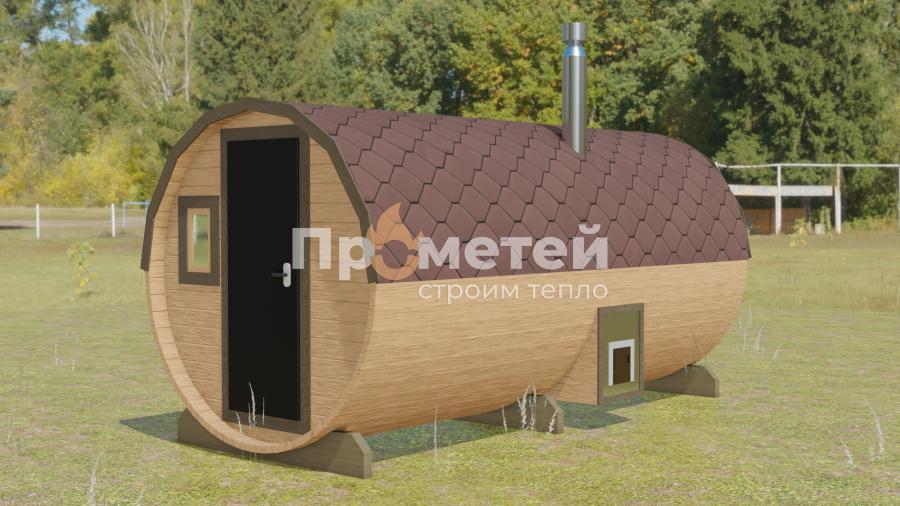 Круглая баня бочка 4 метра