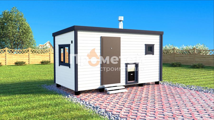 Каркасная баня Сканди 2.4x5м