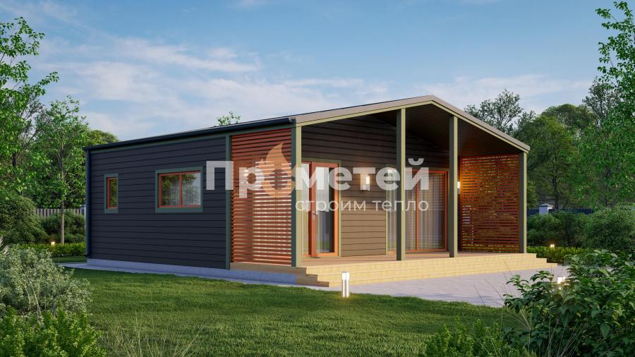 Модульный дом МД-48 с террасой