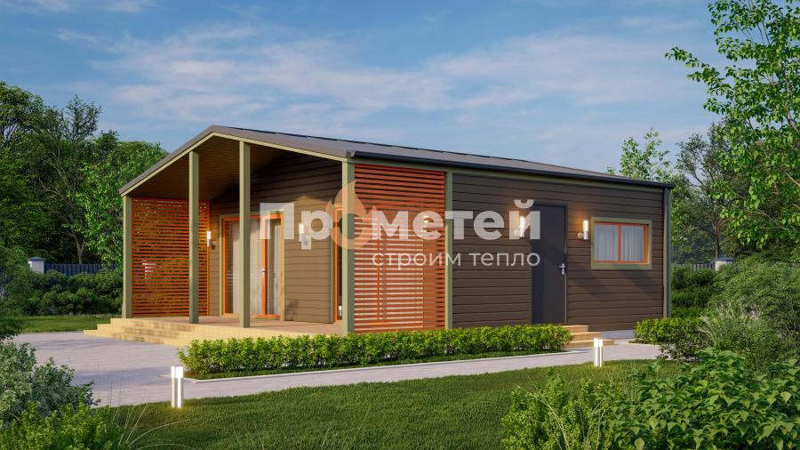 Модульный дом МД-48 с террасой