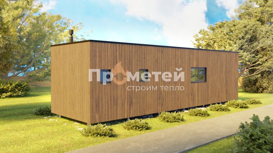 Модульный дом МД-35 с сауной