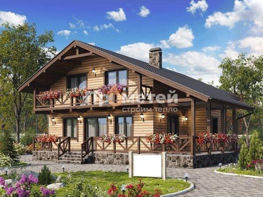 Каркасный дом 12.75x13.65 | 227.87м², 1.5 этажный