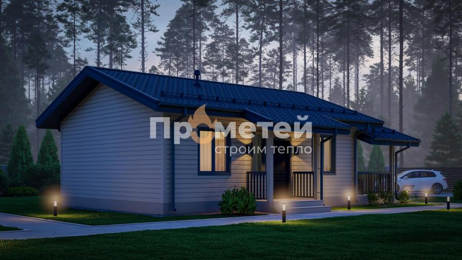 Каркасный дом 7x11.5 | 83м², 1 этажный