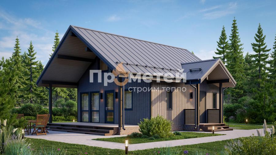 Каркасный дом 9.65x8.5 | 139м², 1.5 этажный