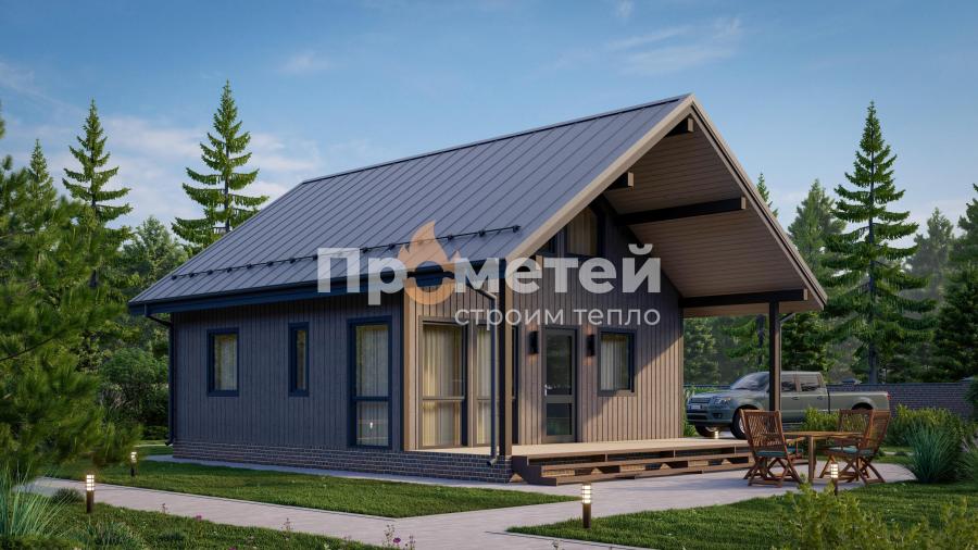 Каркасный дом 9.65x8.5 | 139м², 1.5 этажный