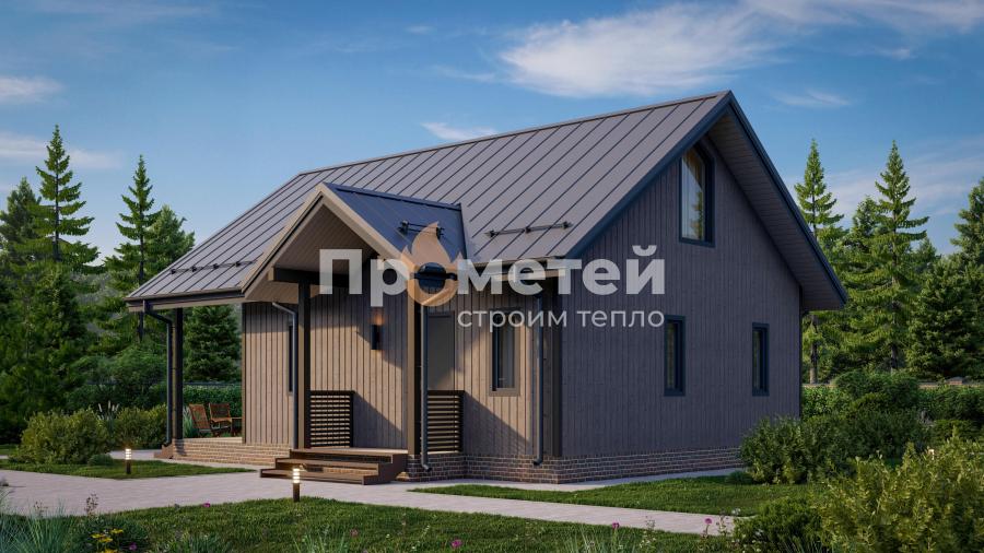 Каркасный дом 9.65x8.5 | 139м², 1.5 этажный