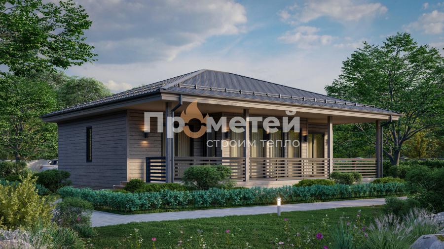 Каркасный дом 12x10.5 | 130м², 1 этажный