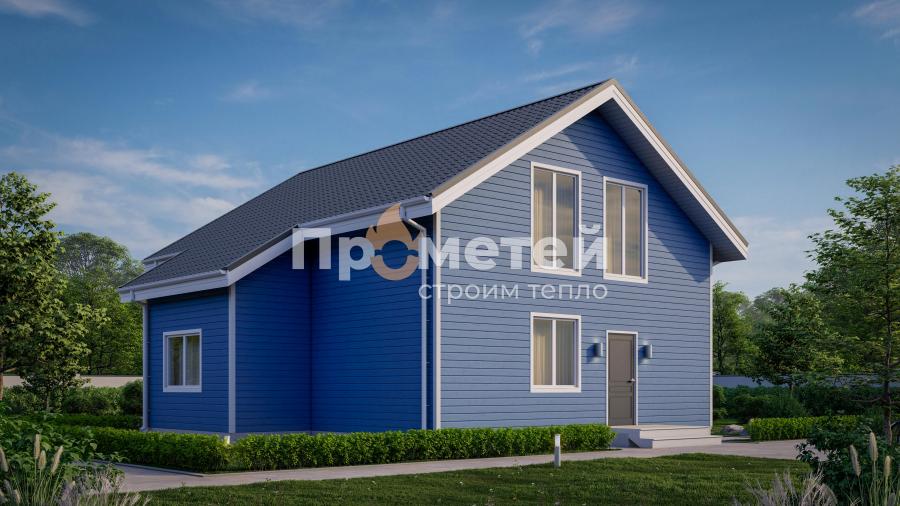 Каркасный дом 10.9x12.48 | 158м², 1.5 этажный