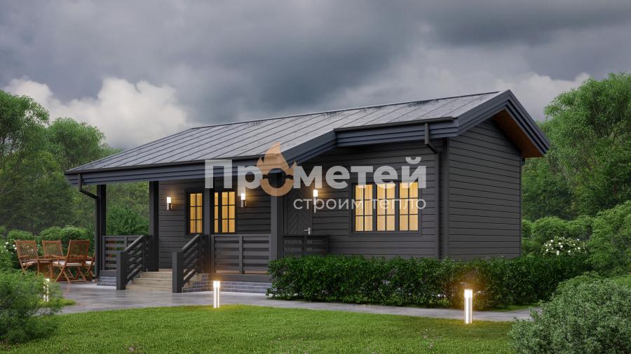 Каркасный дом 4x9 | 48м², 1 этажный