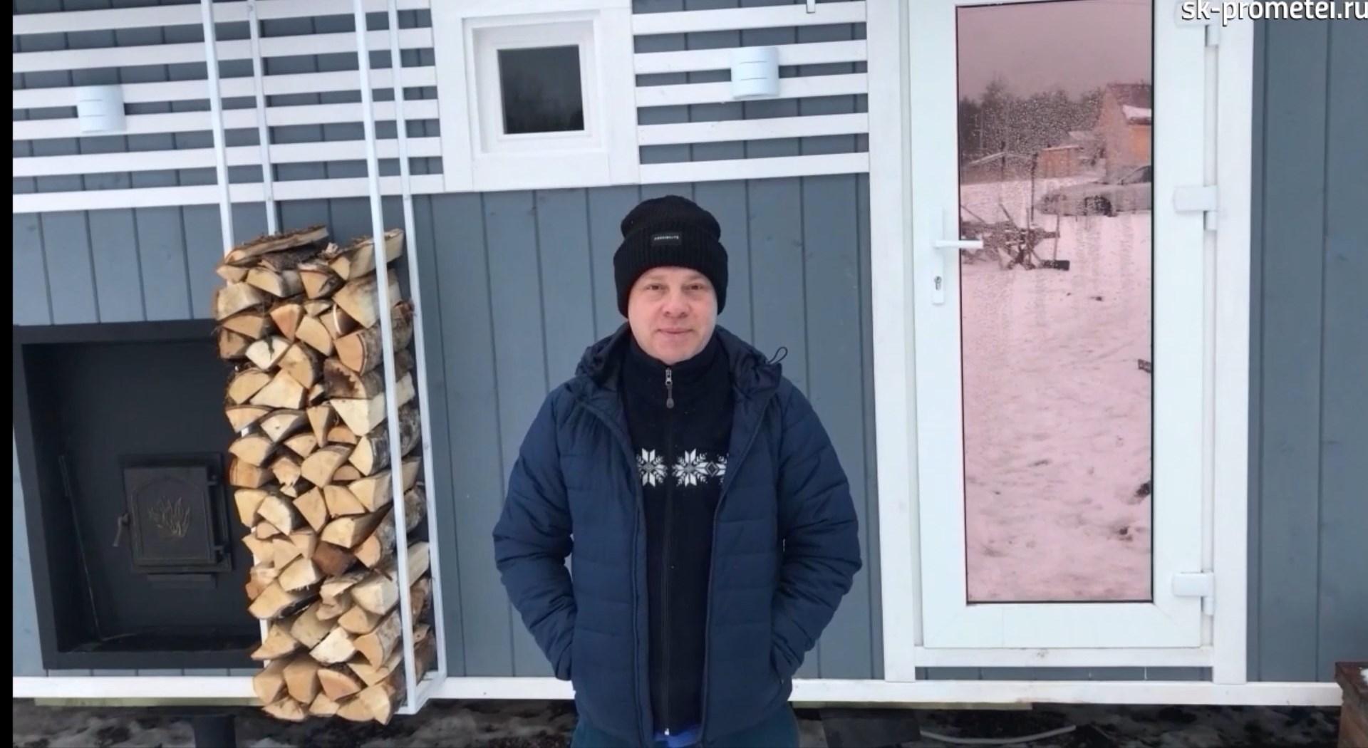 Отзыв владельца: Каркасная баня Норд 2.5x6 метров с навесами