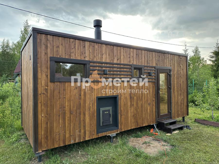 Реализованный проект Каркасная баня Норд 2.5x6 метров