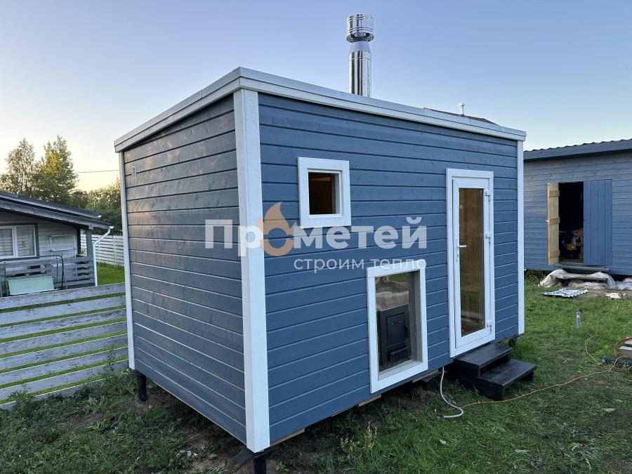 Каркасная баня Дача 2.4x4 метра