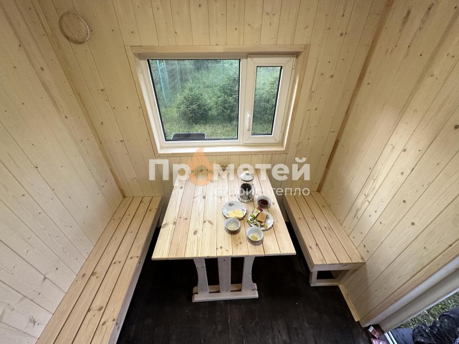 Каркасная баня Норд 2.5x6 метров