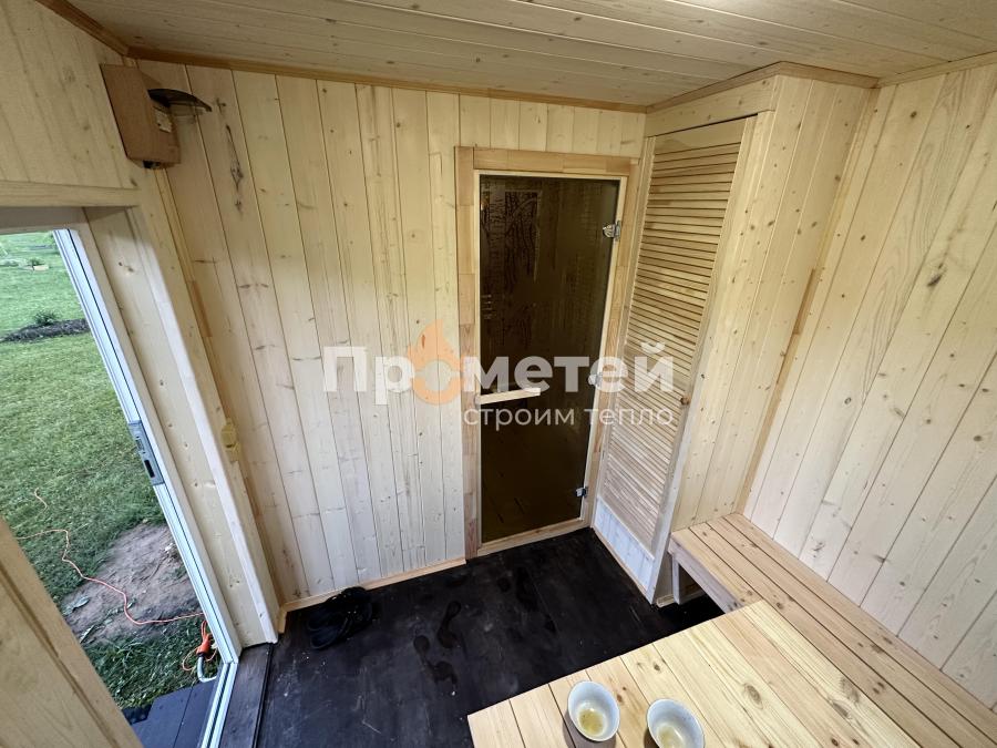 Каркасная баня Норд 2.5x6 метров