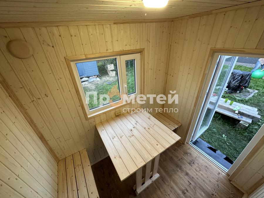 Каркасная баня Дача 2.4x4 метра