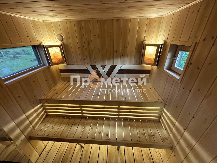 Каркасная баня Норд 2.5x6 метров