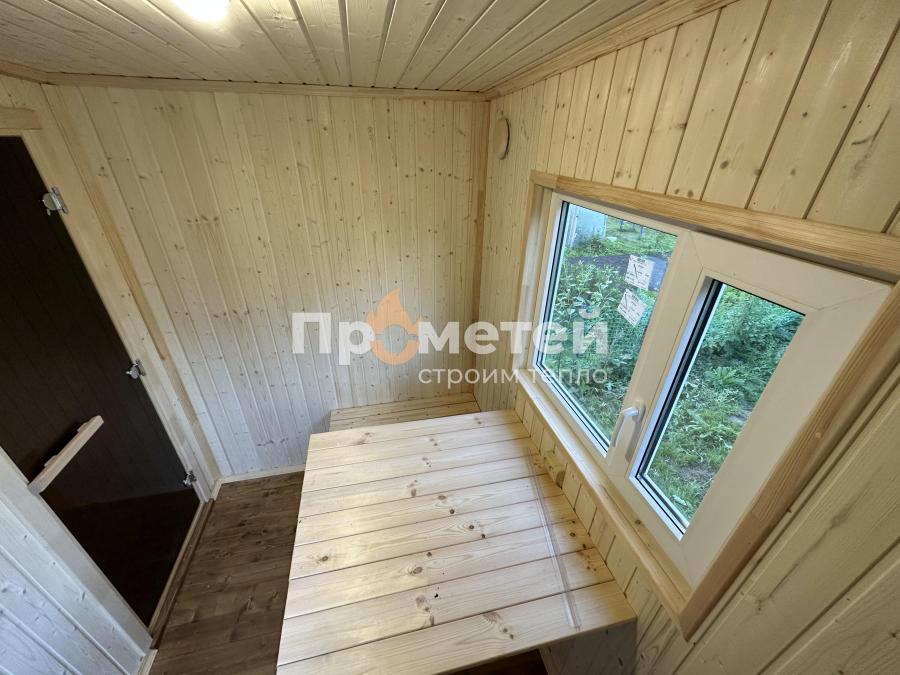 Каркасная баня Дача 2.4x4 метра