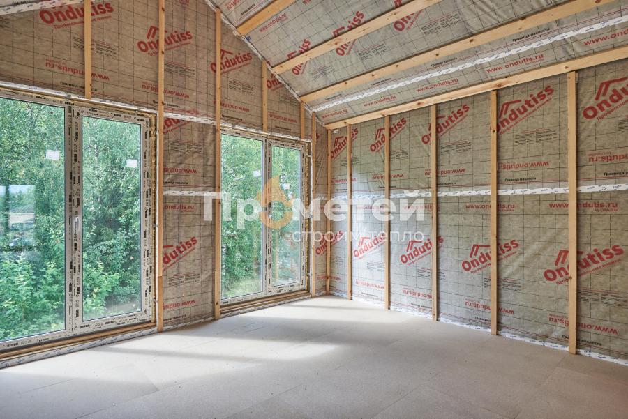 Каркасный 1.5-этажный дом 12x13 метров