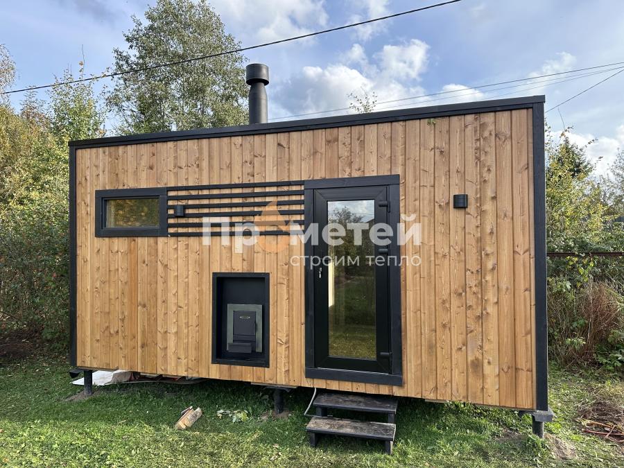 Каркасная баня Норд 2.5x5 метров
