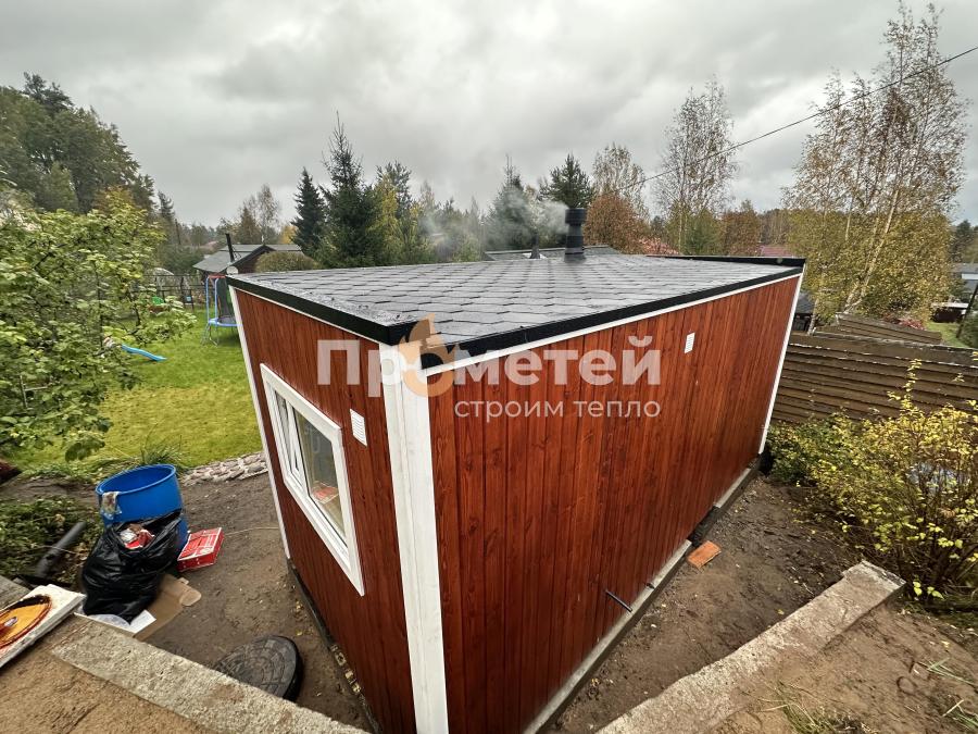 Каркасная баня Норд 2.5x5.5 метров