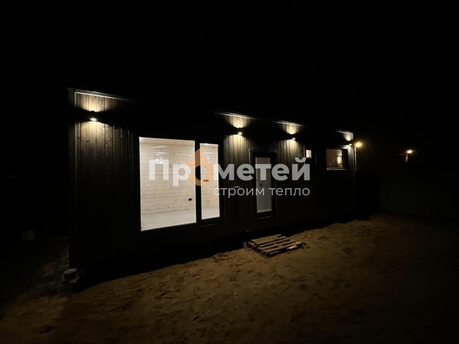 Модульный дом с сауной 3.2x9м