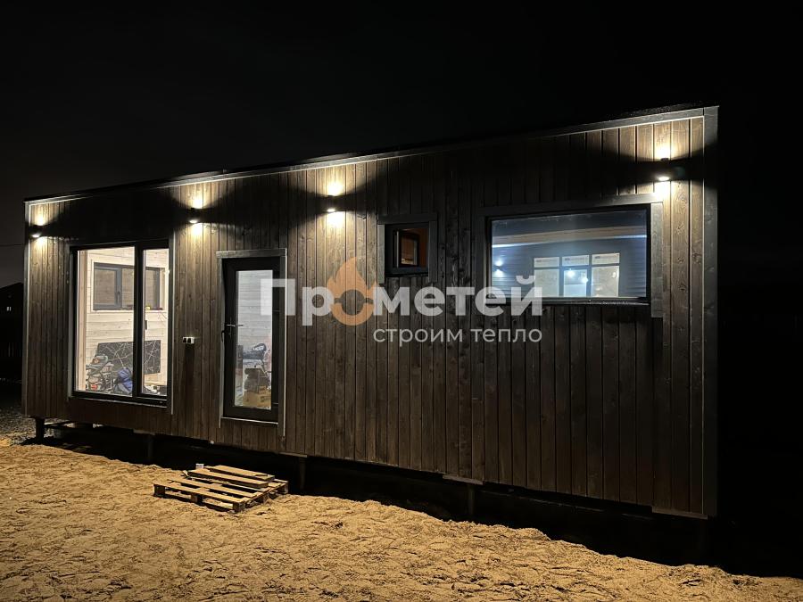 Реализованный проект Модульный дом с сауной 3.2x9м