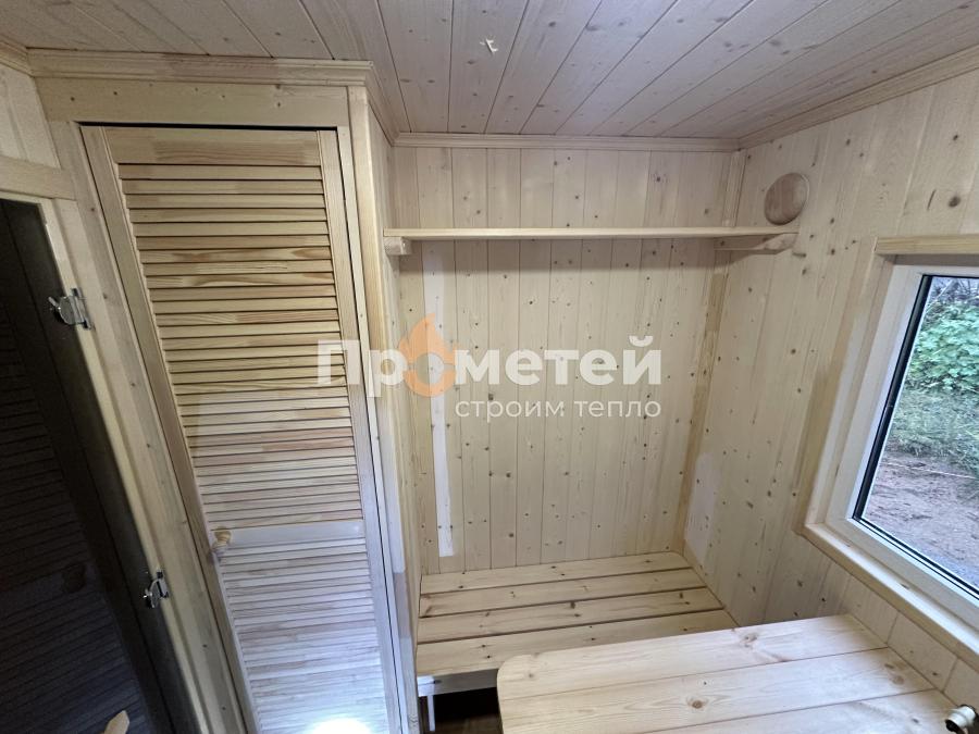 Каркасная баня Норд 2.5x5.5 метров